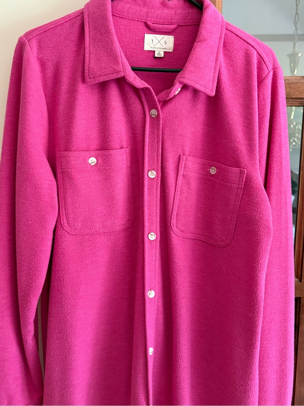 Thread and Supply Fuchsia Shirt Jacket size XL